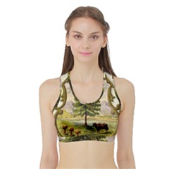 Coat Of Arms Of Vermont Sports Bra With Border by abbeyz71