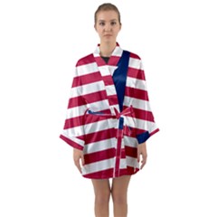 Flag Of Vermont, 1837-1923 Long Sleeve Kimono Robe by abbeyz71