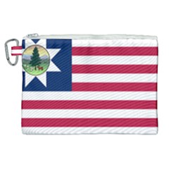 Flag Of Vermont, 1837-1923 Canvas Cosmetic Bag (xl) by abbeyz71
