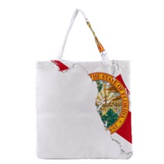 Flag Map of Florida  Grocery Tote Bag