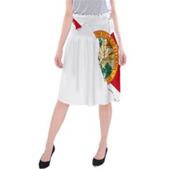 Flag Map of Florida  Midi Beach Skirt