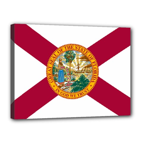 Flag Of Florida Canvas 16  X 12  (stretched) by abbeyz71