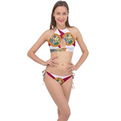 Flag Of Florida Cross Front Halter Bikini Set by abbeyz71