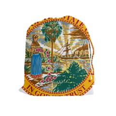 Great Seal Of Florida  Drawstring Pouch (xl) by abbeyz71