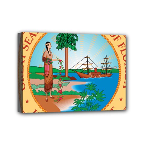 Great Seal Of Florida, 1900-1985 Mini Canvas 7  X 5  (stretched) by abbeyz71