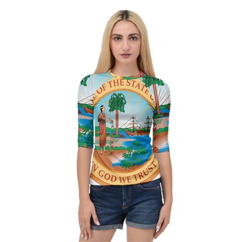 Great Seal Of Florida, 1900-1985 Quarter Sleeve Raglan Tee by abbeyz71