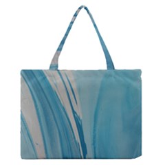 Blue Swirl Zipper Medium Tote Bag by WILLBIRDWELL