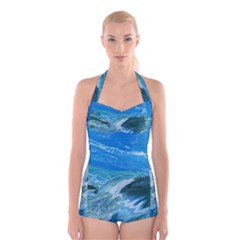 WEST COAST Boyleg Halter Swimsuit 