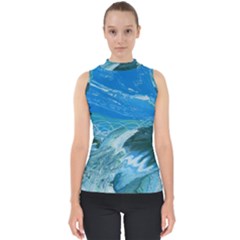 West Coast Mock Neck Shell Top by WILLBIRDWELL