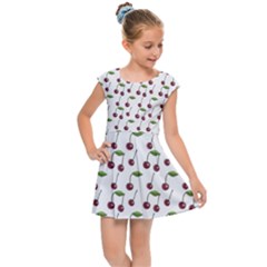 Musical Cherries Pattern Kids Cap Sleeve Dress by emilyzragz