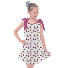 Musical Cherries Pattern Kids  Tie Up Tunic Dress by emilyzragz