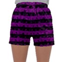 Zombie Purple and Black Halloween Nightmare Stripes  Sleepwear Shorts View1