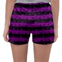 Zombie Purple and Black Halloween Nightmare Stripes  Sleepwear Shorts View2