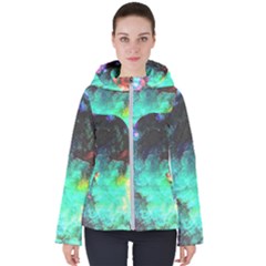 3d Paint                                           Women s Hooded Puffer Jacket by LalyLauraFLM