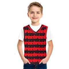 Red Devil And Black Halloween Nightmare Stripes  Kids  Sportswear by PodArtist
