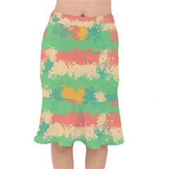 Spots in retro colors                                                 Short Mermaid Skirt