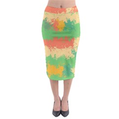 Spots in retro colors                                               Midi Pencil Skirt