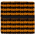 Pale Pumpkin Orange and Black Halloween Nightmare Stripes  Seat Cushion View4