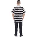 Black and White Halloween Nightmare Stripes Men s Short Sleeve Shirt View2