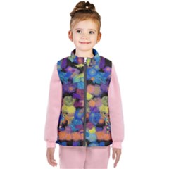 Paint Brushes On A Black Background                                        Kid s Puffer Vest