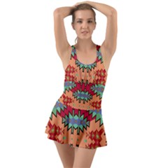 Misc Tribal Shapes                                               Ruffle Top Dress Swimsuit by LalyLauraFLM