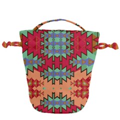 Misc Tribal Shapes                                          Drawstring Bucket Bag by LalyLauraFLM