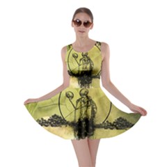 Awesome Creepy Skeleton With Skull Skater Dress by FantasyWorld7