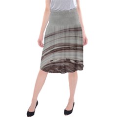 Brown Round Midi Beach Skirt by WILLBIRDWELL