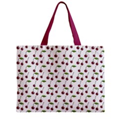 Musical Cherries Pattern Zipper Mini Tote Bag by emilyzragz