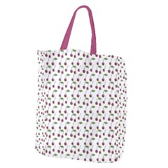 Musical Cherries Pattern Giant Grocery Tote by emilyzragz