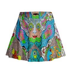 Angel Pyramid Blaster Mini Flare Skirt