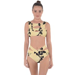 Peach And Black Swirl Design By Flipstylez Designs Bandaged Up Bikini Set 