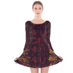 Elegant Black Floral Lace Design By Flipstylez Designs Long Sleeve Velvet Skater Dress by flipstylezfashionsLLC