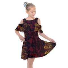 Elegant Black Floral Lace Design By Flipstylez Designs Kids  Shoulder Cutout Chiffon Dress by flipstylezfashionsLLC