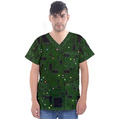 Board Conductors Circuits Men s V-Neck Scrub Top