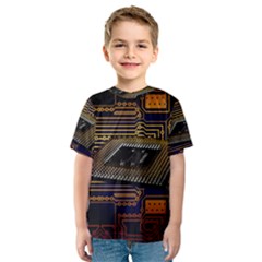 Processor Cpu Board Circuits Kids  Sport Mesh Tee