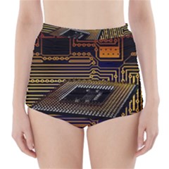 Processor Cpu Board Circuits High-Waisted Bikini Bottoms