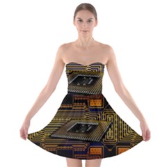 Processor Cpu Board Circuits Strapless Bra Top Dress