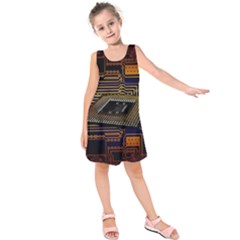 Processor Cpu Board Circuits Kids  Sleeveless Dress