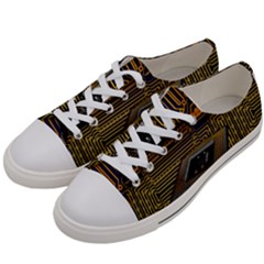 Processor Cpu Board Circuits Women s Low Top Canvas Sneakers