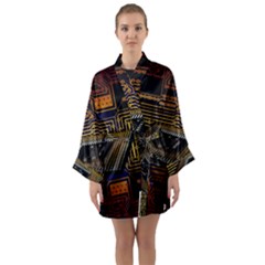 Processor Cpu Board Circuits Long Sleeve Kimono Robe