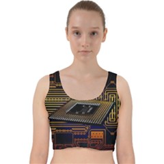 Processor Cpu Board Circuits Velvet Racer Back Crop Top