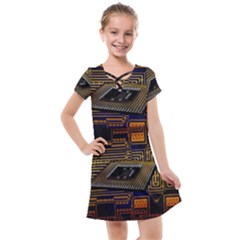 Processor Cpu Board Circuits Kids  Cross Web Dress