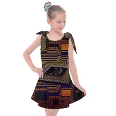 Processor Cpu Board Circuits Kids  Tie Up Tunic Dress