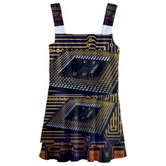 Processor Cpu Board Circuits Kids  Layered Skirt Swimsuit