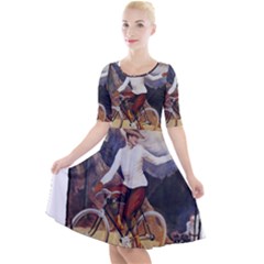 Bicycle 1763235 1280 Quarter Sleeve A-line Dress by vintage2030