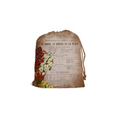 Letter Floral Drawstring Pouch (small) by vintage2030