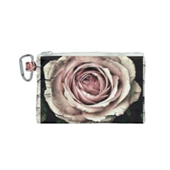 Vintage Rose Canvas Cosmetic Bag (small) by vintage2030