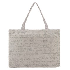 Handwritten Letter 2 Zipper Medium Tote Bag