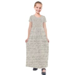 Handwritten Letter 2 Kids  Short Sleeve Maxi Dress by vintage2030